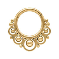 Kultainen Temple Clicker -lävistys palloin, 1,2mm paksuus, 8mm sisähalkaisija