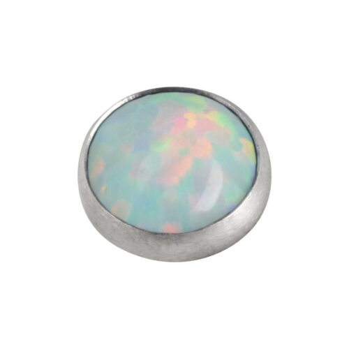 Dermal anchor -kiinnike mintunvihreällä opaalilla, kierrehalkaisija 1,2 mm