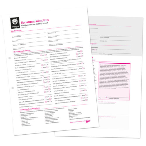 Einwilligungserklärung Piercing (FI)