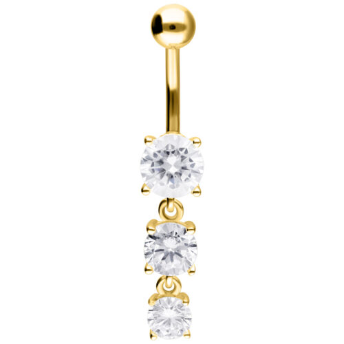 Three Crystals Bananabell - Lävistyskoru - Kultainen metalli