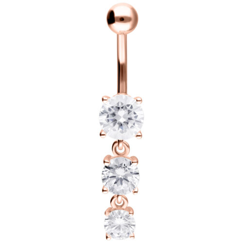 Three Crystals Bananabell - Lävistyskoru - Ruusukultainen metalli