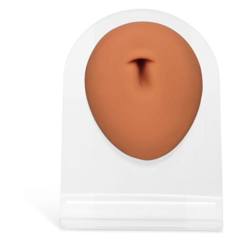 Ruskea Body Bit Belly Button silikonista läpinäkyvällä näytöllä