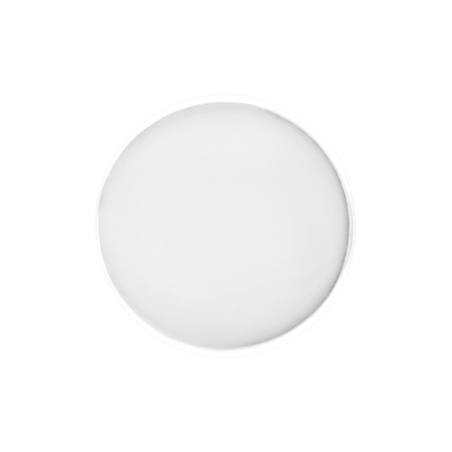 Valkokultainen Push Fit Disc -kiinnike 4 mm Pyöreä, litteä valkokultainen kiinnike valkoisella taustalla
