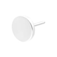 Valkokultainen Push Fit -levyosa 4mm Pyöreä valkokultainen osa sileällä pinnalla ja Push Fit -tapilla