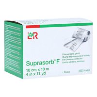 Suprasorb® F Kalvopaikka rullattuna vihreä-valkoisessa pakkauksessa